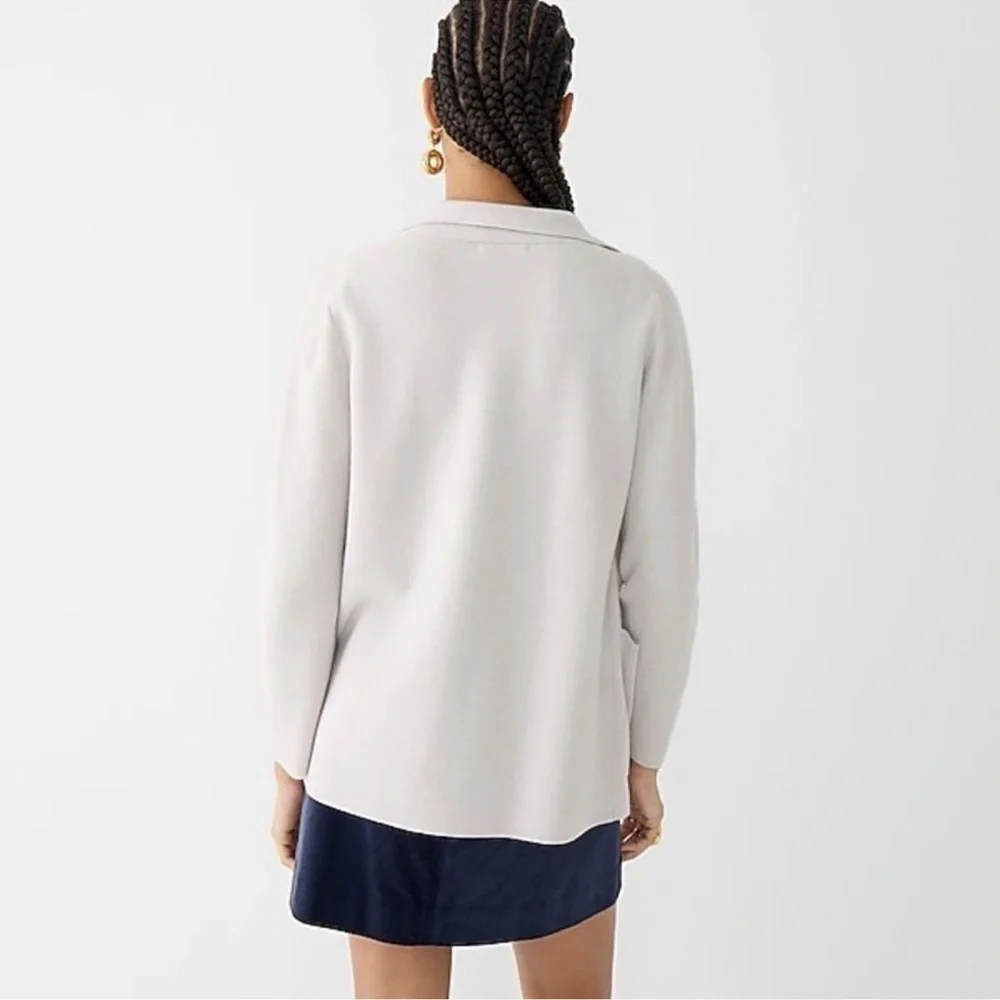 J. CREW // SZ S // Cecile relaxed sweater blazer, heather dove // retail $168